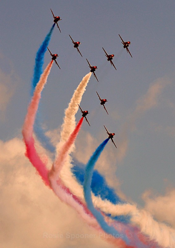 No stock DW06 Red Arrows Dawlish Airshow 2 - Greetings Cards Dawlish