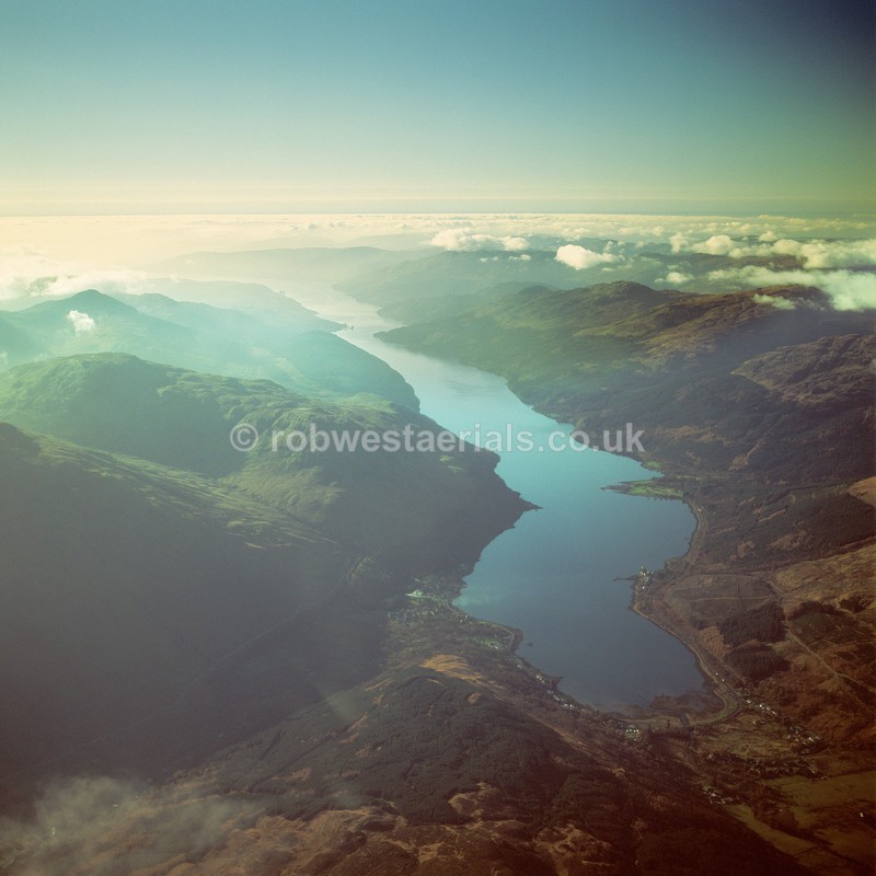 aerial pictures of Scotland west coast sea lochs of Loch Long