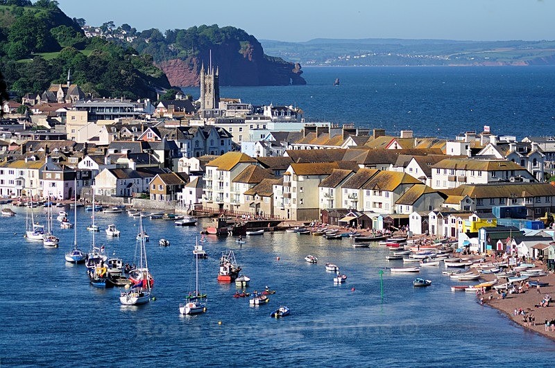 TS44 -View of Teignmouth River Teign and coast - Greetings Cards Teignmouth and Shaldon
