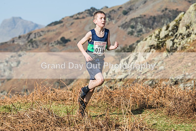 Elterwater-24 - Kendal Winter League Elterwater Under 13 Fell Race Sunday 9th March 2025