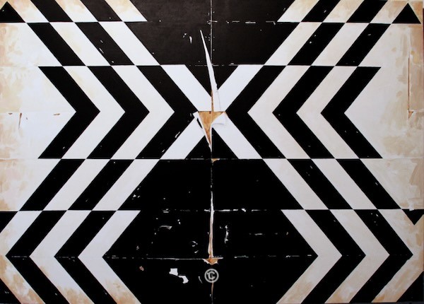 'Black and White.' 2007. - David Pettigrew D.A. Paintings 1970's.