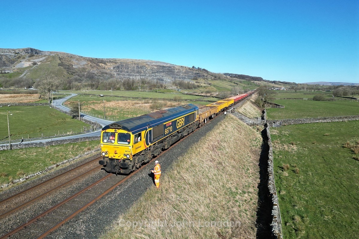 JL - 6.4.25 66710 6G62 Settle - Bescot, Helwith Bridge - Latest shots