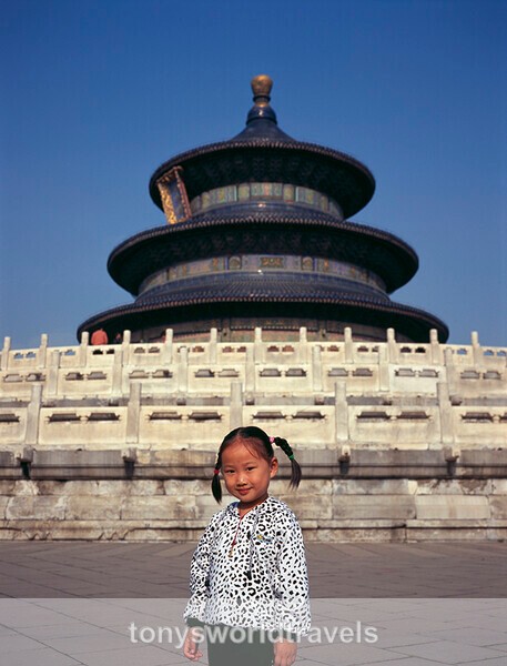 Young Girl in fromt of Temple of Heaven,Beijing, China - Children