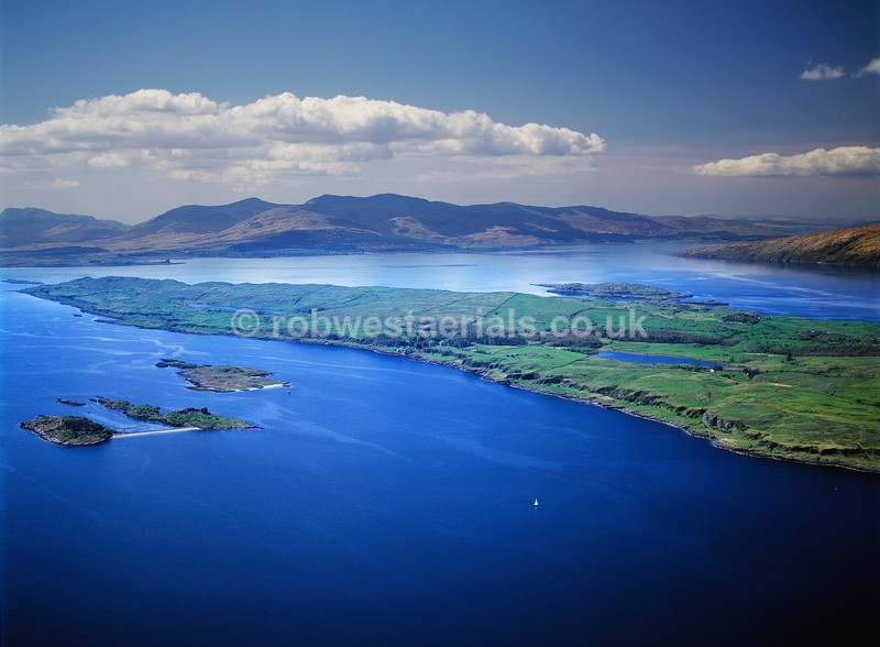 aerial pictures of Scotland west coast Islands of Lismore