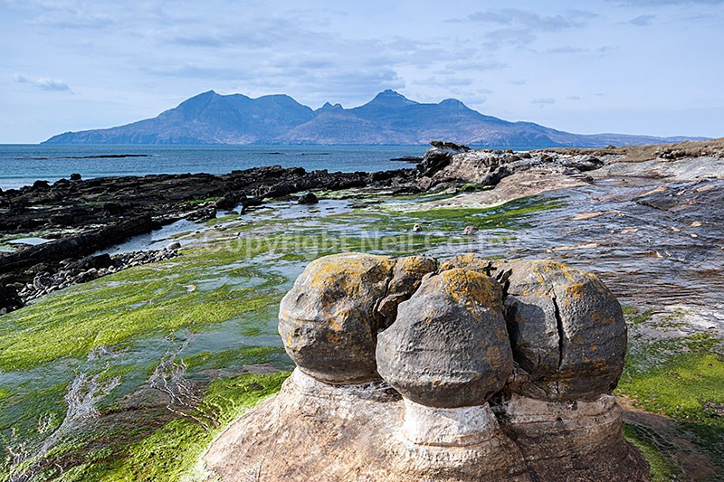 Isle of Rum from Laig Bay, Isle of Eigg4 - Landscape format