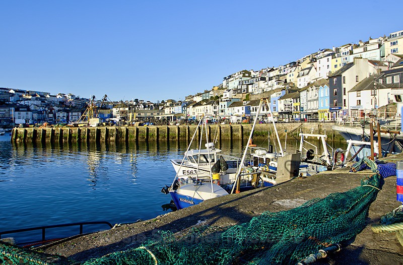 BX46 - Nets and Boats - Greetings Cards Brixham Broadsands and Kingswear