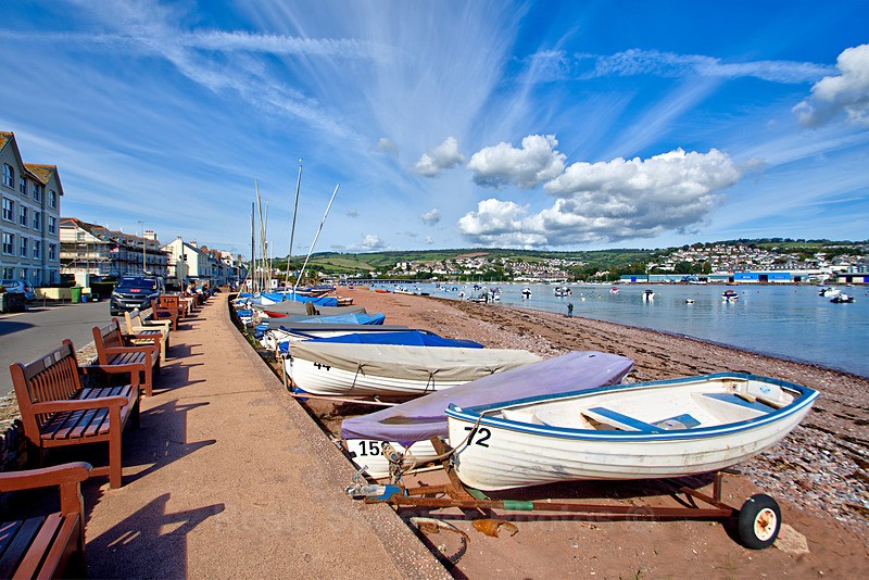 TS98 - Boats on Shaldon Beach - Greetings Cards Teignmouth and Shaldon