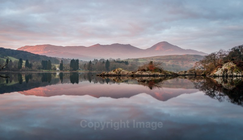 Coniston Reflections - Distant Hills