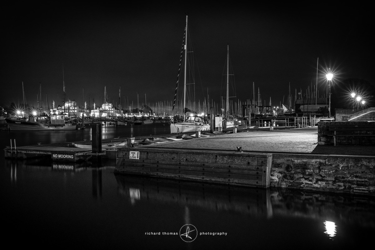 Leamington quay at night