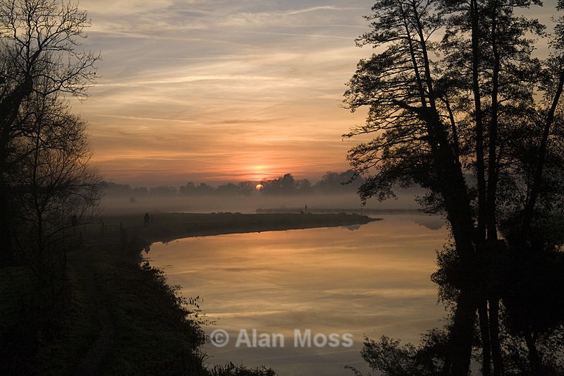 Sunset at Newark Bridge - Landscapes