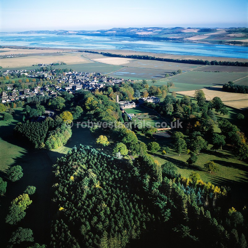 aerial pictures of Scottish rural villages of Scotland