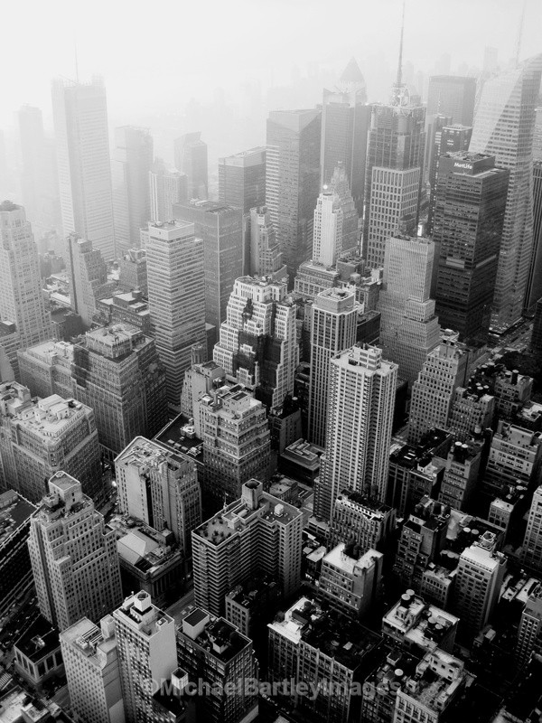 Misty Skyline - Black and White
