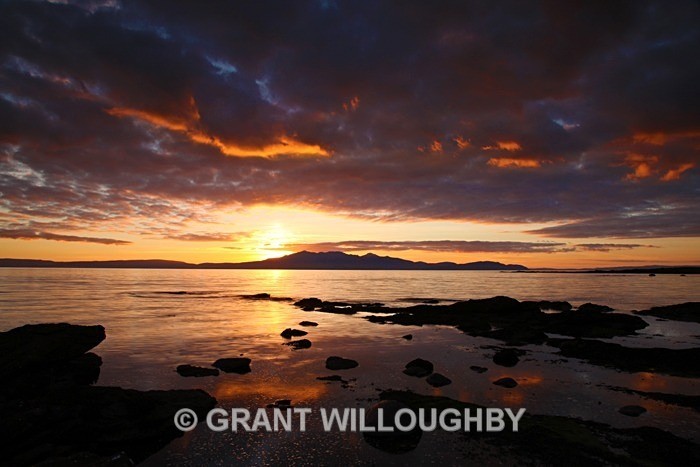 Sunset over Arran - Horizontal