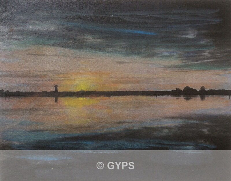 Breydon sunset - Scanned Darkroom Prints