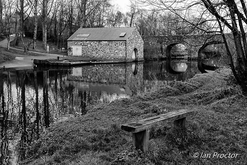 The Boat House on the Lagan - Black & White