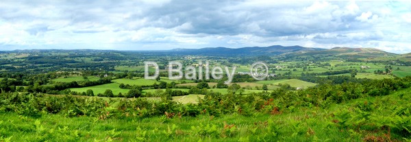 Panoramic landscape photo in the Vale of Clwyd