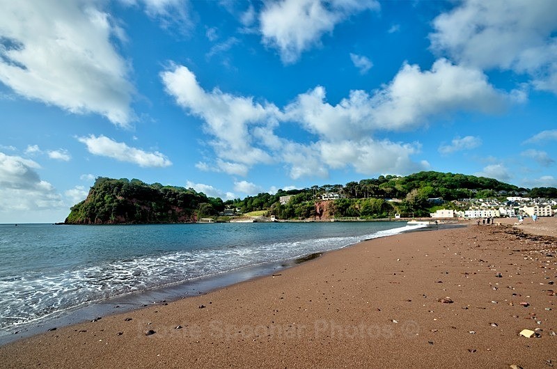 The Ness Headland and Ness Hotel at Shaldon viewed from Teignmouth