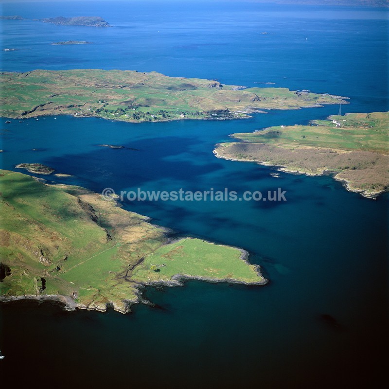 aerial pictures of Scotland west coast slate Islands of Luing