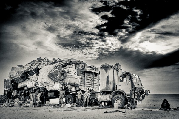 Transit, Truck, Migrants, Madama, Sahel, Niger