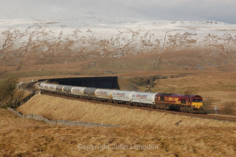 21.1.09 66039 6M00 Mossend - Clitheroe, Ribblehead - Ribblehead