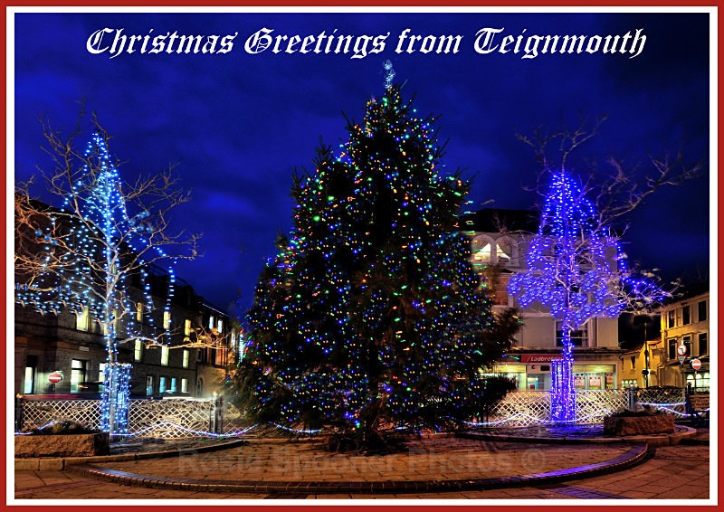 TS35   -Christmas at Teignmouth Triangle in Devon - XMAS CARDS Teignmouth and Shaldon