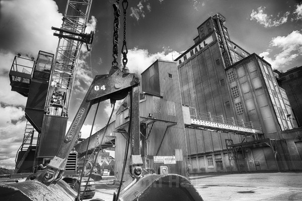 Fine Art Monochrome Of The Docks At Cork, Ireland 2.