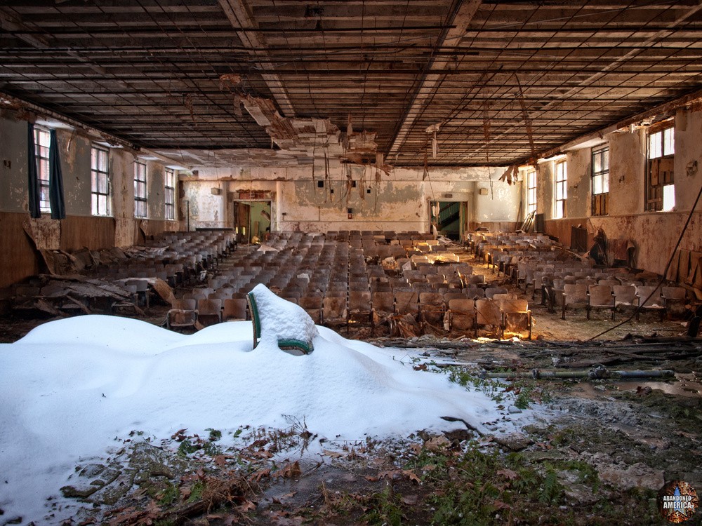Undercliff Sanatorium (Meriden, CT) | Snowy Auditorium Chair - Undercliff Sanatorium