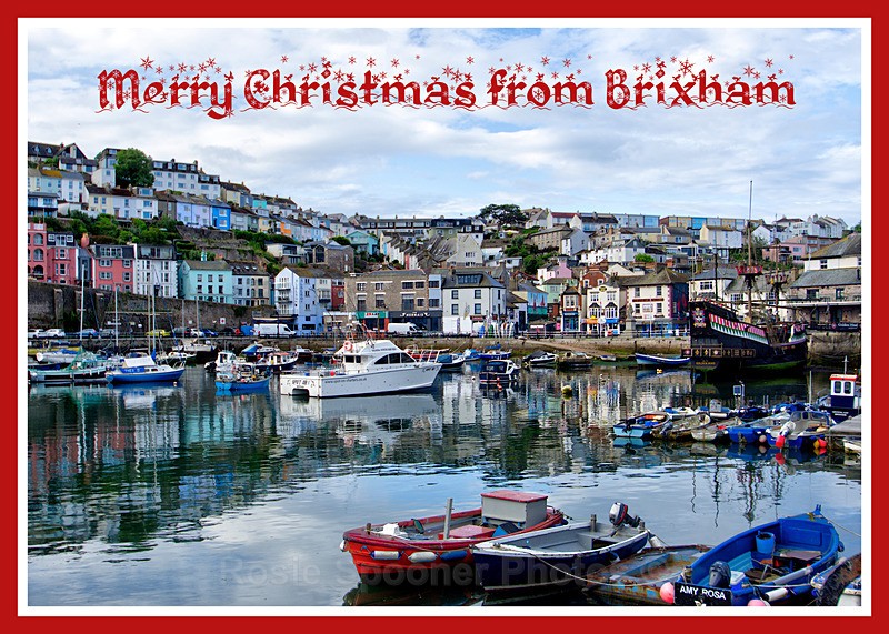 Sold out XM010 - Early morning reflections at Brixham Harbour - XMAS CARDS  Brixham
