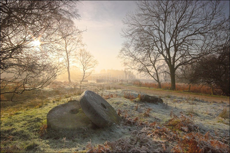 Millstones in the Mist - Peak District Winter