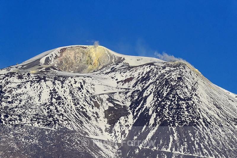 Crater of Putana volcano showing fumaroles, Chile - Chile