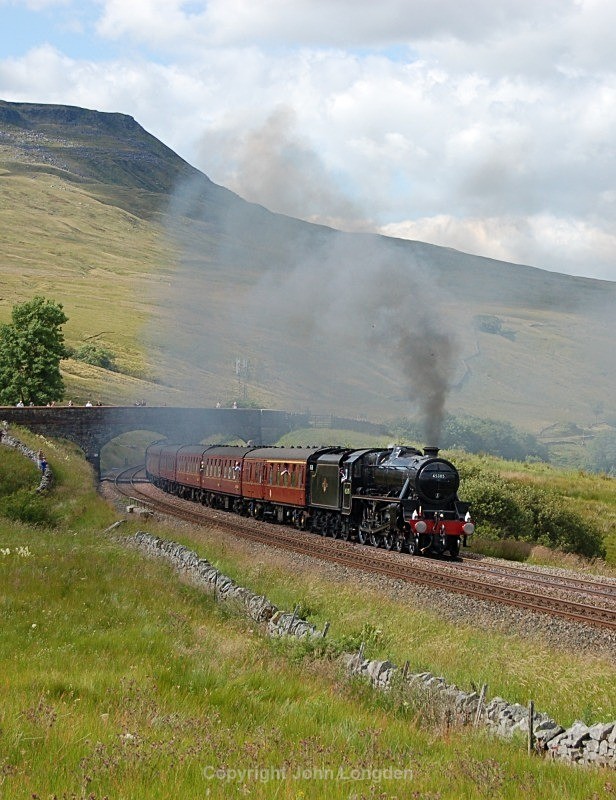 23.7.11 - LMS 5MT 45305 Carlisle - Liverpool CME, Ais Gill - Ais Gill (road bridge southbound)