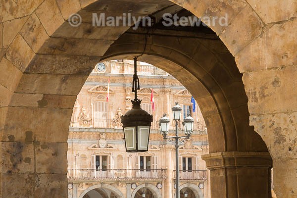 Salamanca - entrance to Plaza Major - Portugal and a hint of Spain