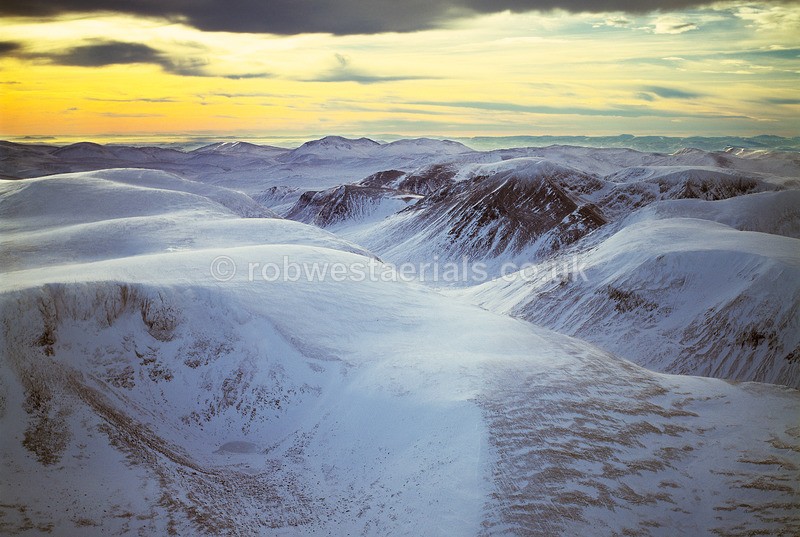 The Cairngorms from Cairn Lochan to the Lairig Ghru in Scotland