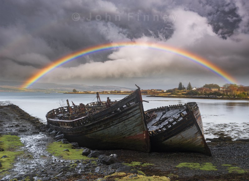 Old wooden fishing boat, Isle of Mull