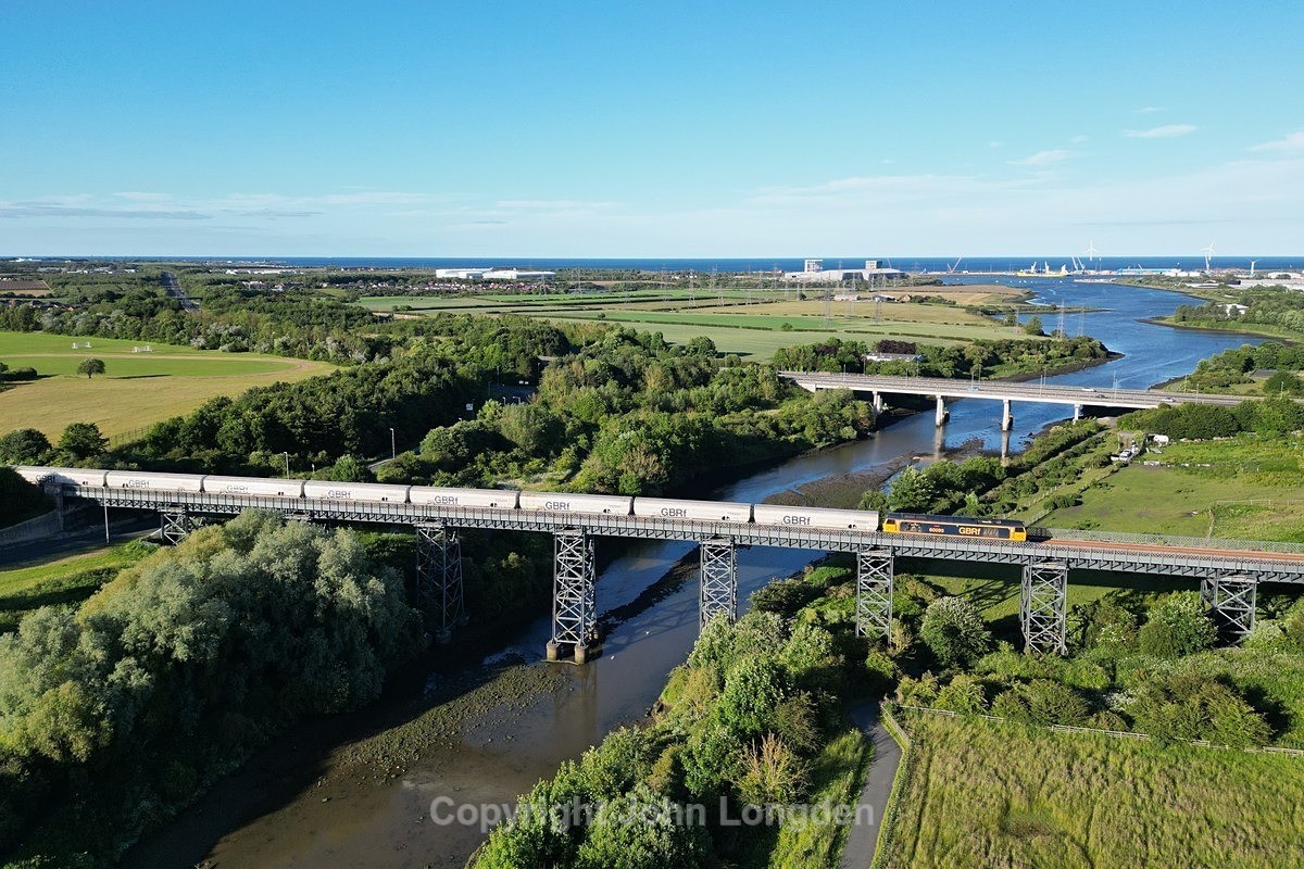 JL - 22.6.24 60095 6N23 Lynemoth - Tyne Dock, Bedlington viaduct - Latest shots