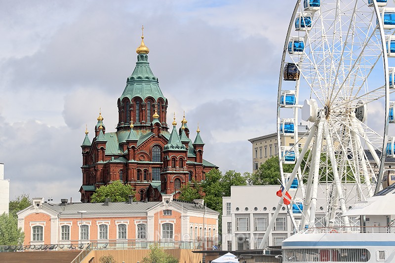 Uspenski Orthodox Cathedral & SkyWheel, Helsinki, Finland - Helsinki, Finland