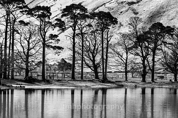 Reflections on Buttermere. - Monochrome Photograph's