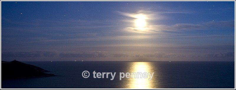 Moon over the Bay - Cornwall