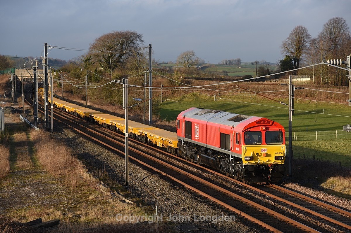 JL - 6.3.23 66056 6K27 Carlisle Yard - Crewe, Elmsfield - West Coast Main Line (north to south)