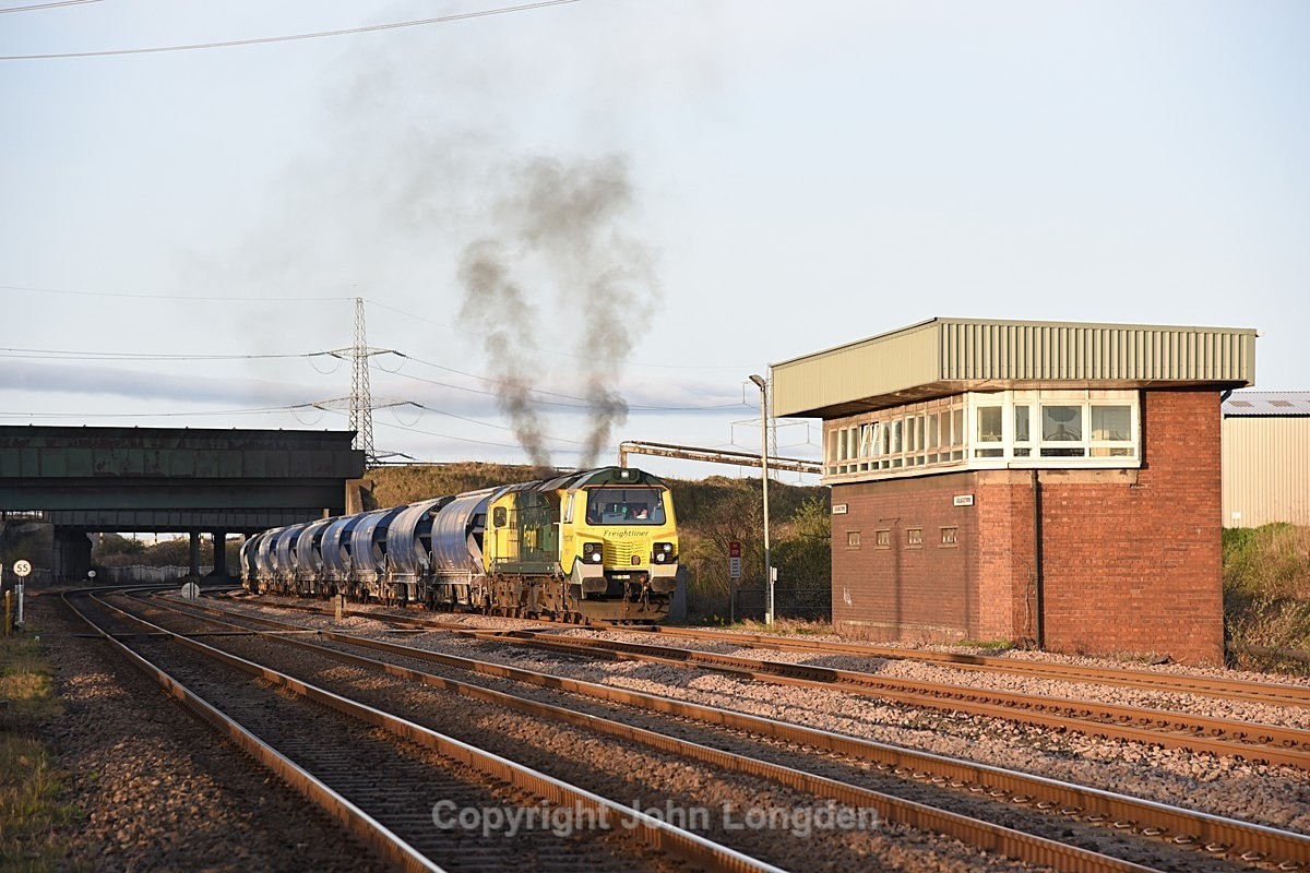 JL - 30.3.21 70011 6F31 Tees Dock - Boulby, Grangetown - Teesside (west to east)