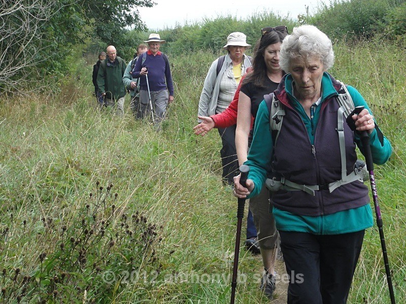 084 Striding out River Ure on our right - York Minster Walkers Collection 2024