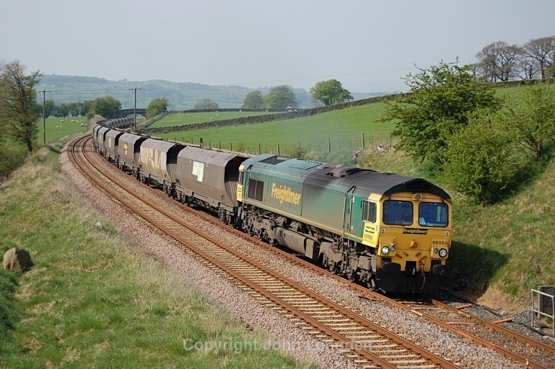 JL - 20.4.11 66555 6Z68 Killoch - Drax Tommy Hall's Barn - Tommy Hall's Barn