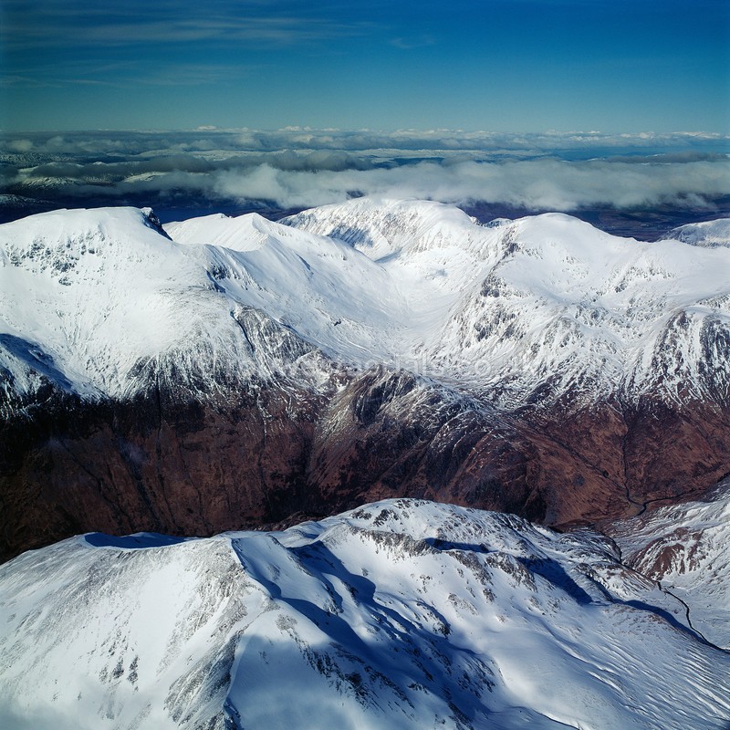 aerial pictures of Scotland Scotlands mountains hills moors highlands Mamores