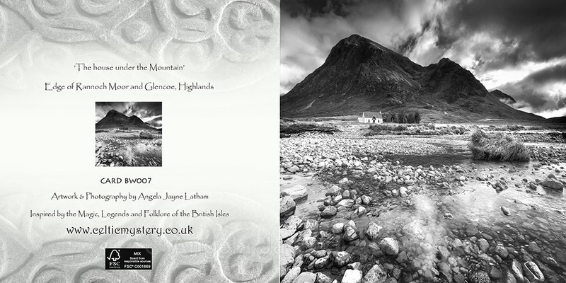 BW007 The cottage under the mountain - Scotland in Black & White