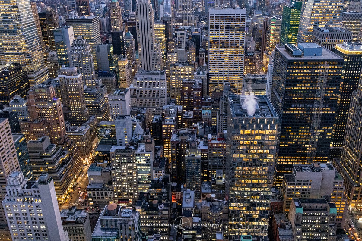 New York city streets below - New York