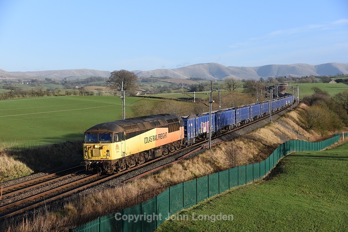 JL - 11.1.22 56094 6K30 Carlisle - Pinnox, Docker - West Coast Main Line (north to south)
