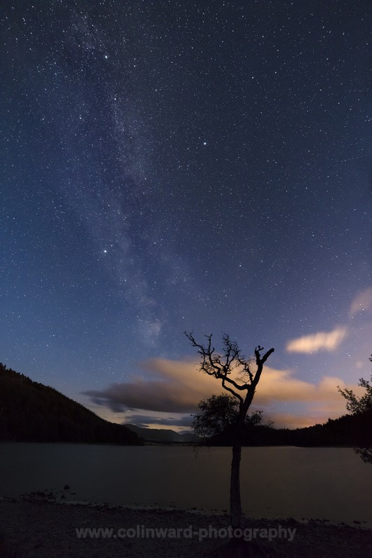 Milky Way, Loch Pityoulish, cairngorms. - Scotland