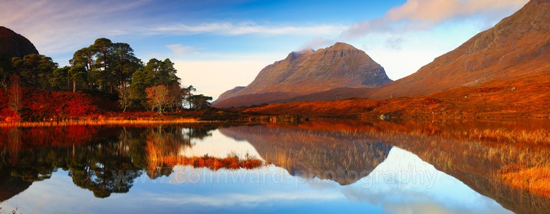Loch Clair and Liathach Panoramic - Scotland