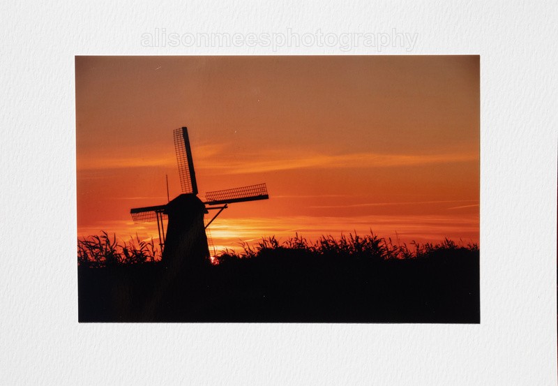54 Sunsetting over The Mill - For Sale - Handmade Cards £2.50 each