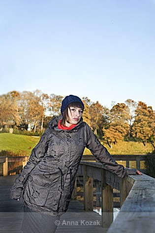Autumn Anna S in Stockbridge park - Portrait in digital